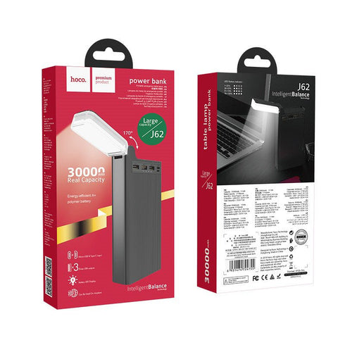 Hoco J62 30000mAh LED Power Bank With Table Lamp